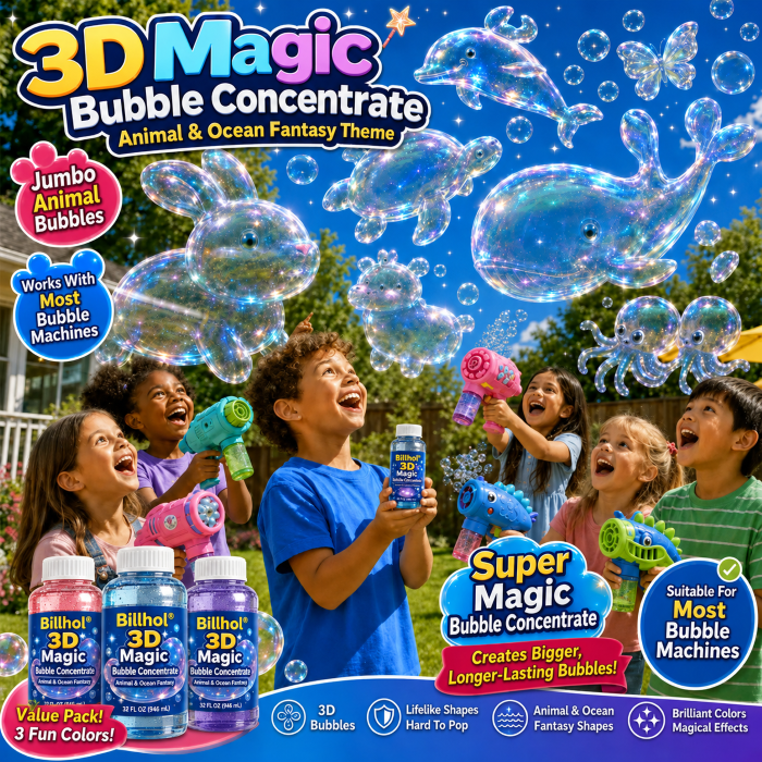 Billhol® Super 3D Magic Bubble Concentrate —— Animal & Ocean Fantasy Theme